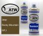 Preview: Jeep, Rocky Mountain, WFJ: 400ml Sprühdose + 400ml Klarlack - Set, von ATW Autoteile West.